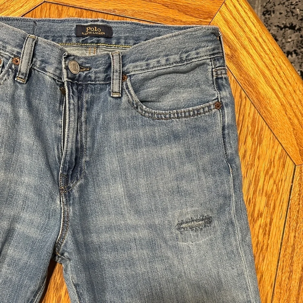 *POLO RALPH LAUREN* Boys Light Wash Sullivan Slim Distressed Jeans Size 18